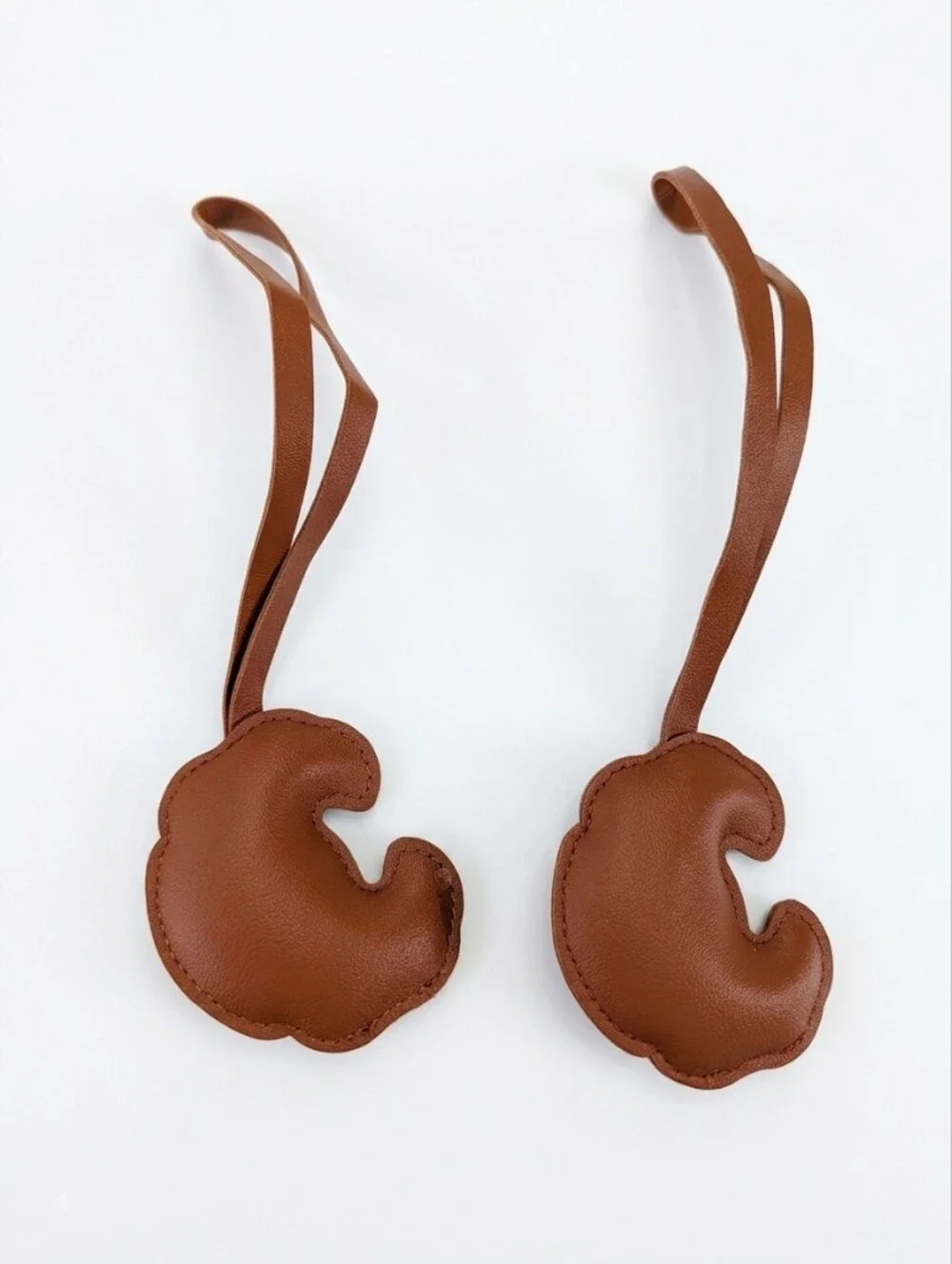 Leather Croissant Bag Charm - Pick One (New)
